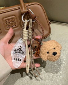 ≪送料無料≫ キーホルダー ぬいぐるみ 韓国 キーホルダー ワンちゃん トイプードル バッグチャーム 母の日 プチプレゼント