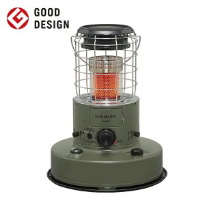 toyotomi トヨトミ 赤熱対流形石油ストーブ GEAR MISSON ギアミッション オリーブ レインボーストーブ 小型 おしゃれ 木造7畳、鉄筋9畳まで タンク4.9L 赤熱対流形モデル