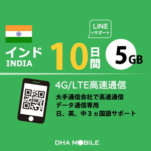 Ch eSIM 10 5GB(ƒᑬ128kbps) vyChSIM AirTel 5G/4G f[^ʐMp esimΉsimt[[̂ݑΉ Chsim