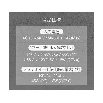 楽天市場 Bone Pd 急速充電器 Gan採用 Qc3 0 65w 充電器 かわいい キャラクター 保護カバー ケーブル収納付 2ポート Usb C Usb A 折りたたみ式プラグ Acアダプター 海外対応 Dual Gan Charger Dha ダイレクト 楽天市場店