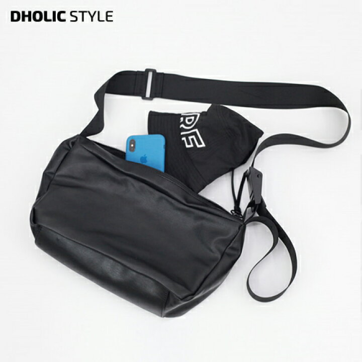 楽天市場 シンプルメッセンジャーバッグ P レディース Bag 韓国ファッション バッグ かばん メッセンジャーバッグ メッセンジャー 合皮 カジュアル シンプル Style Dholic Style