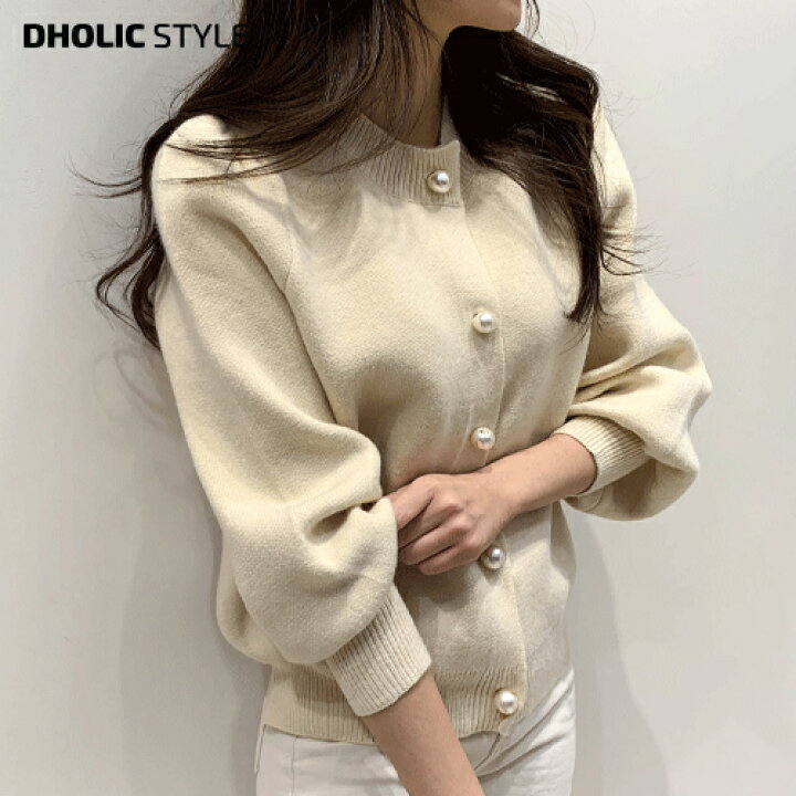 楽天市場】パール風ボタンニットカーディガン・p191792 レディース  