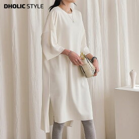 楽天市場 カットソー 七分袖 ワンピース レディースファッション の通販