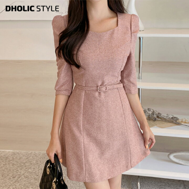 楽天市場】ベルト付ダイアネックワンピース・p423598 レディース 【ops  