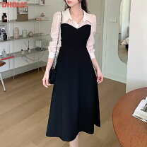 dholic シフォンプリーツワンピースの通販
