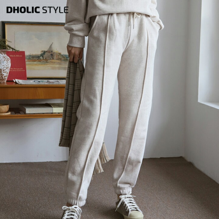 楽天市場 センターライン裏起毛スウェットパンツ P2674 レディース Pt 韓国ファッション ボトムス パンツ ロングパンツ スウェットパンツ ジョガーパンツ イージーパンツ 運動 ランニング ウエストゴム ワンマイルウェア ジャージ カジュアル 秋 冬 Style