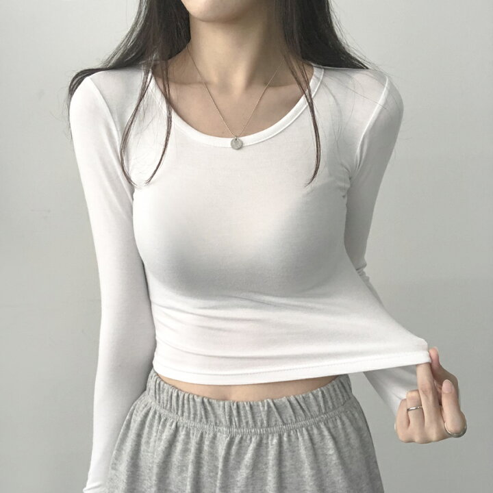 楽天市場】クロップドタイトフィットTシャツ・p424193 レディース 