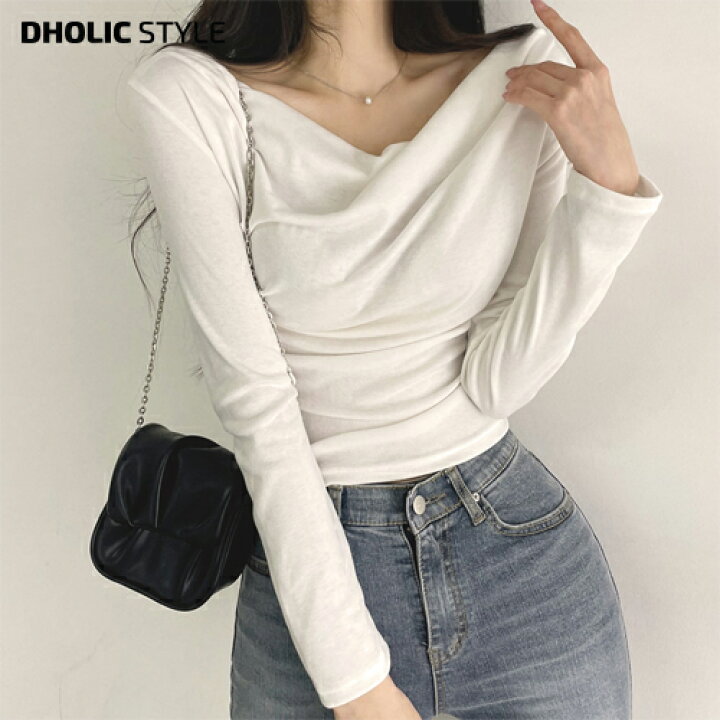 楽天市場】ドレープ長袖Tシャツ・p639232 レディース 【tops】トップス 