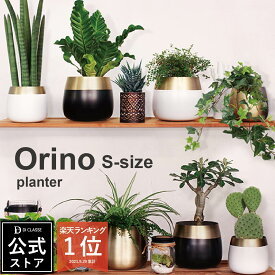 ＼楽天1位／オリノ プランター Sサイズ 3号 植木鉢 北欧 レトロ ゴールド 黒 白 ギフト おしゃれ ミニ 小さい 鉢カバー プランターポッド 小物入れ 屋内 室内 庭 デザイン インテリア DI CLASSE Orino Planter HA1142 北欧 【ディクラッセ公式店】