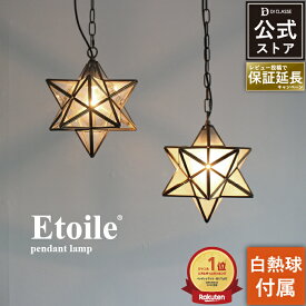 ペンダントライト ディクラッセ 公式 Etoile エトワール 星型ランプ 真鍮 ガラス 白熱電球付属 LED対応 E26 北欧 星型 類似品注意 インテリア 照明 おしゃれ リビング ダイニング 玄関
