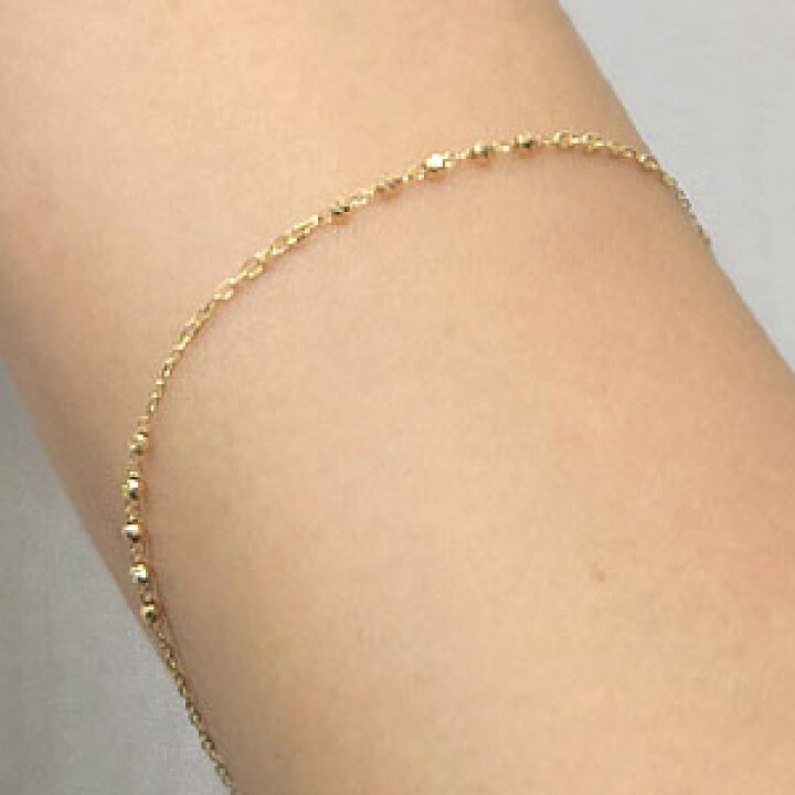 楽天市場】18金ブレスレット＜極小ミラーボール付き＞K18Gold(ゴールド 