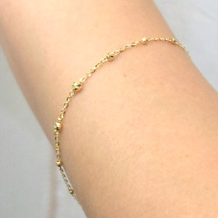 楽天市場】18金ブレスレット＜ミラーボール付き＞K18Gold 