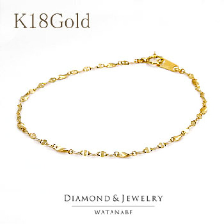 楽天市場】18金ブレスレット＜エクレアチェーン＞K18Gold(ゴールド 