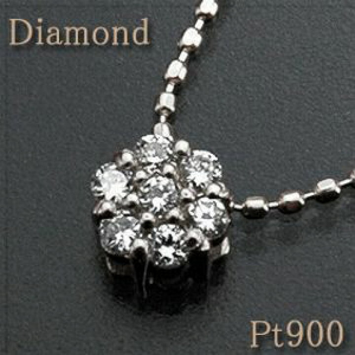 楽天市場】フラワーモチーフ ペンダントネックレス ダイヤモンド 0.10  