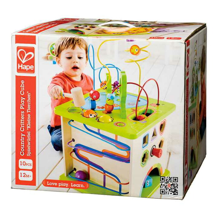 楽天市場】【送料無料】Hape カントリークリッターズプレイキューブ 