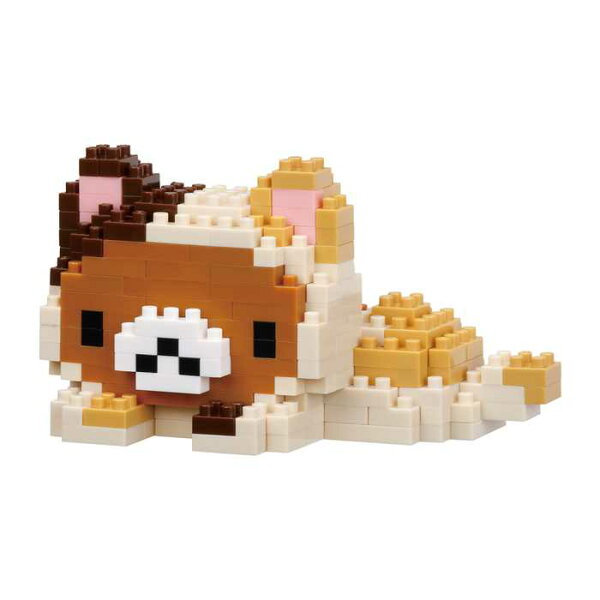 ★8月新製品 ナノブロック リラックマ もっと♪のんびりネコ ｜nanoblock ブロック おもちゃ ホビー 大人 子供 こども ミニチュア フィギュア  プレゼント サンエックス 玩具 クリスマス ギフト土産 趣味