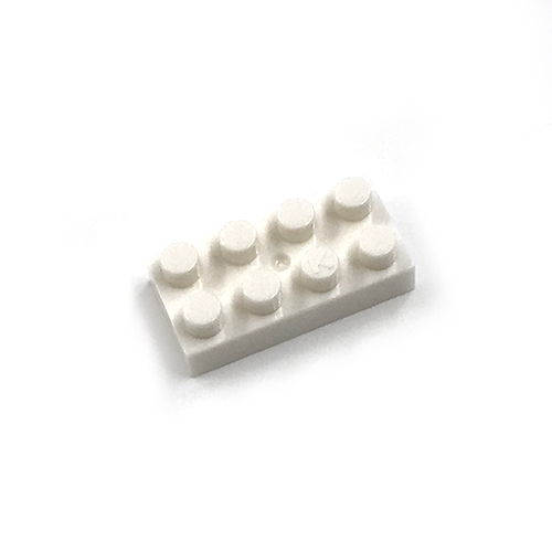 ナノブロック　単色部品　2×4　30入り　ホワイト