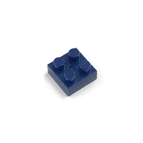 ナノブロック 単色部品 2×2　40入り　ダークブルー