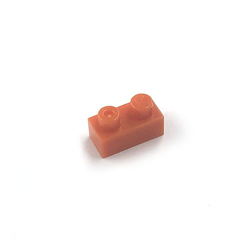 世界最小級 ブロック ナノブロック 正規認証品!新規格 上品 nanoblock単色部品 60入り オレンジ 1×2