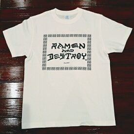 RAMEN&DESTROY ラーメン＆デストロイ Original T-shirt ホワイト プリントTEE