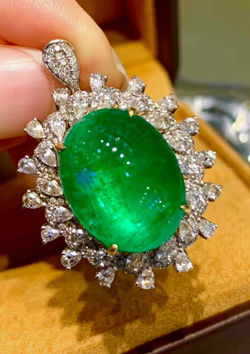 楽天市場】【約11.5ct ムゾーグリーン エメラルド リング／ペンダント 