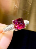 K18 天然 トルマリン【ルベライト】2.60ct 天然 ダイヤモンド