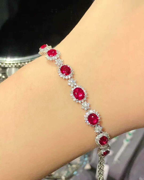 楽天市場】4.3ct 天然無処理無焼非加熱ノーヒートルビーブレスレット 