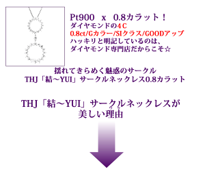 THJ「結〜YUI」サークルネックレスD0.8cte