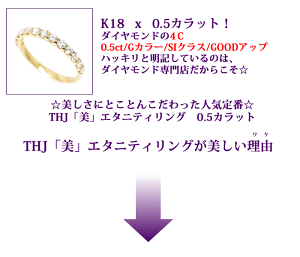 K18エタニティリングD0.5cte