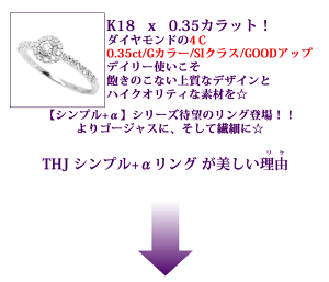 K18WG/K18/K18PGTHJシンプル+αリングD0.35cte