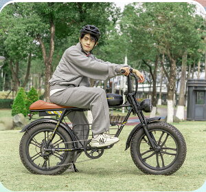 電動アシスト自転車 20インチ 極太タイヤ ファットバイク シマノ7段変速 500Wモーター 10.4Ah大容量バッテリー ブラック 自転車