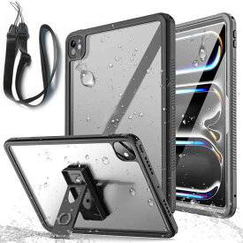 iPad 防水ケース お風呂カバー IP68防水 耐衝撃 スタンド機能付き 薄型 軽量 手触り クリア 防雪 防塵 水場 潜水 浴室用 iPad 防水カバー
