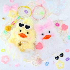 Princess-style モールドール モール人形 材料キット トレンド ぬいぐるみ もふもふ くま うさぎ 眼鏡 推し活 韓国 リボン ハート パール ネックレス めがね サングラス キーホルダー 手作り ハ
