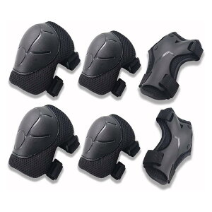 膝パッド 子供 肘パッド 手のひら キッズ リストガード 6点セット 腕パッド ひざサポーター 手首用サポーター 保護具厚手 怪我防止 耐衝撃 膝当て 快適 吸汗 通気性 耐磨損 スクーター 自転