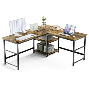 DEWEL L���f�X�N �p�\�R���f�X�N �Q�[�~���O�f�X�N ��170+150cm ���s60cm �I�t�� �R�[�i�[�f�X�N �ؐ� ��� �g�ݗ��ĊȒP �I�������� �A�W���X�^�[�t�� 180kg �ݑ�Ζ� �������