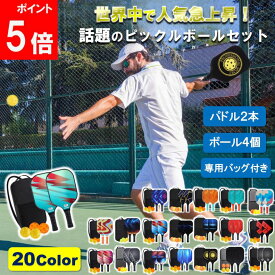【マラソン期間ポイント5倍!】 ピックルボール パドル ラケット ボール ピックルボール セット ピックラケット パドル ピクルラケット ピクサーラケット 2本 専用バッグ付き バッグ 練習 スポーツ アウトドア 軽量 レジャー