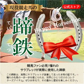 蹄鉄 馬置物 競走馬の蹄鉄 〜幸運の蹄鉄〜 Happy Horseshoe 現役サラブレット 馬 グッズ お守り お祝い 金運 恋愛運 幸運 家庭運 開運 世界最大 ラッキー アイテム インテリア アクセサリー 競馬 蹄鉄