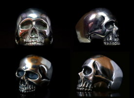 ◆Death bone Skull ring キーススカルリング/アクセサリー シルバーリングメンズアクセサリー レディース