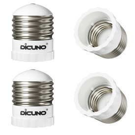 【12.4-12.11 SS限定P5 E17口金変換アダプタ】DiCUNO 電球ソケット 60WまでLED電球/白熱電球/電球形蛍光灯対応 耐用性強い 長寿命 難燃性素材使用 高温耐性 電球取替用 工事不要 簡単設置 安全安心 寝室 洗面所 廊下 キッチン リビング