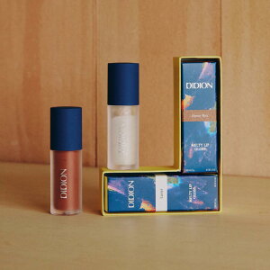 DIDION �����e�B ���b�v�O���X 2�{�Z�b�g �����F �{�����[���A�b�v �c�� �Ղ����� �Z�� �p�[�� �u���E�� 01 Luster 02 Honey Roa 3.6g