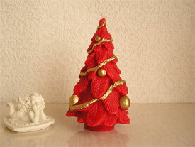 【クリスマス雑貨】クリスマスツリーキャンドルMレッドPOINT A LA LIGNEポアン・ア・ラ・リーニュ