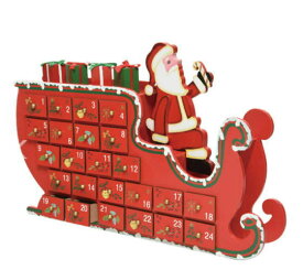 【セール】クリスマス雑貨 アドベントカレンダー BOX/サンタスレツジ 引き出し式 アドベントカレンダー クリスマスへのカウントダウン【北海道・沖縄・離島配送不可】