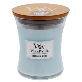 キャンドル ウッドウィック WoodWickジャーM マグノリアバーチ　高品質な香りグラスキャンドル アロマ フレグランスパチパチと音がする アロマキャンドル