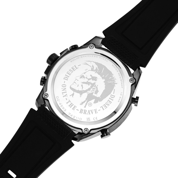 2022 春の新作 腕時計 メンズ ディーゼル アナデジ 時計 ブラック シリコン MEGA CHIEF DZ4593 DIESEL 公式 生活 防水  誕生日 プレゼント 記念日 ギフト カジュアル | DIESEL ウォッチ公式ストア