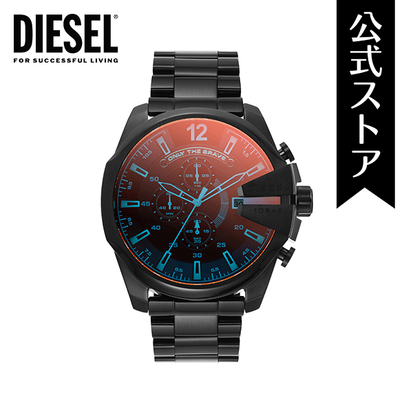 DIESEL 腕時計 MEGA CHIEF DZ4318 メガチーフ ブラック-
