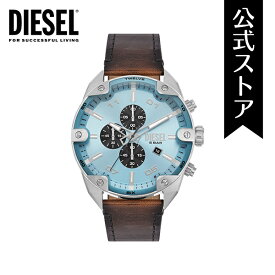 ディーゼル 腕時計 アナログ クォーツ メンズ ブラウン レザー SPIKED DZ4606 2022 秋 DIESEL 公式