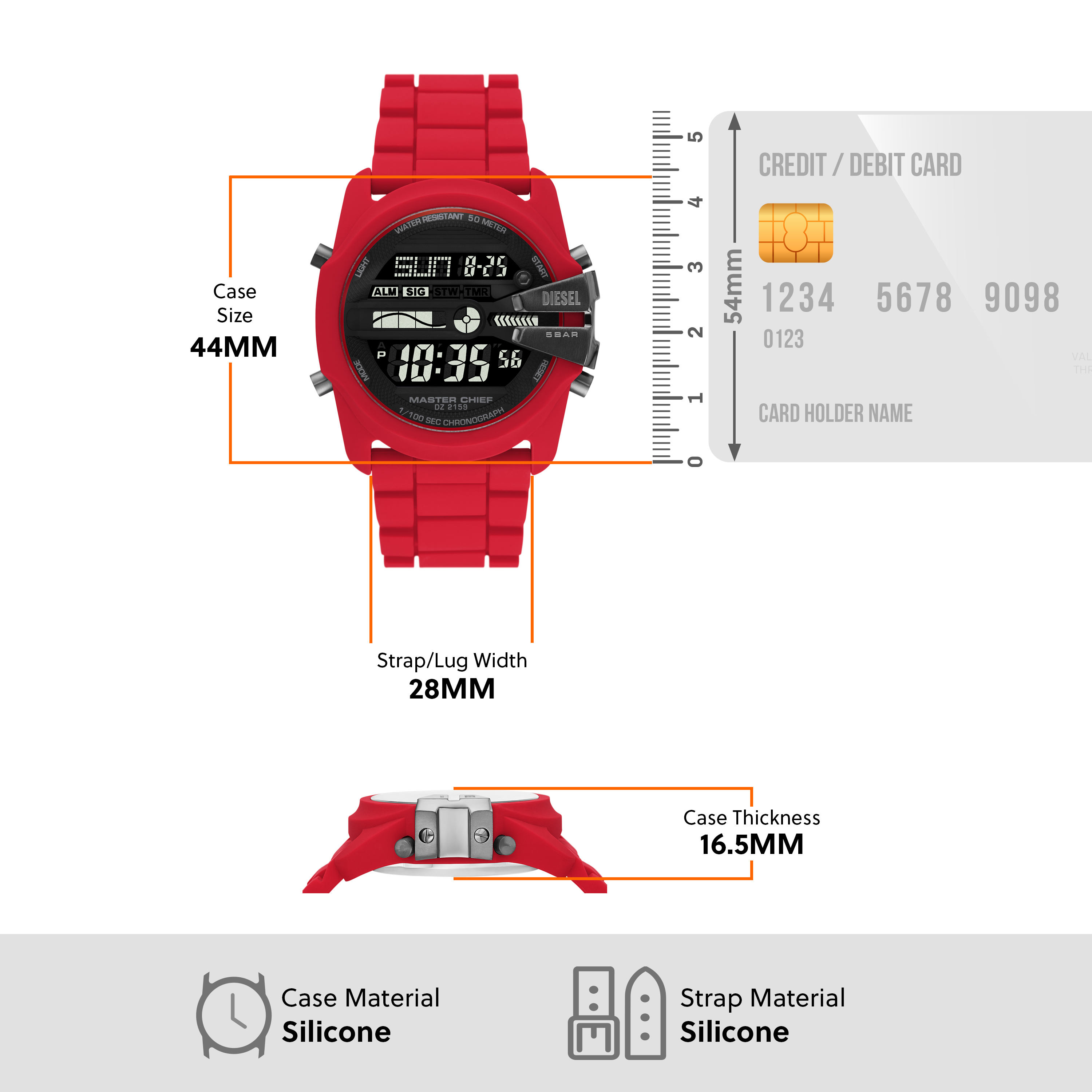 【30%OFF】ディーゼル 腕時計 デジタル メンズ レッド シリコン MASTER CHIEF DZ2159 Diesel 2022 冬 公式 |  DIESEL ウォッチ公式ストア