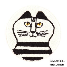 LISA LARSON(リサラーソン)　ミンミ　チェアパッド　35×35cm丸　BK・ブラック　QB130909