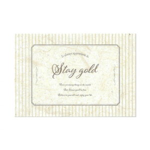 �J�U�� �\���y�[�p�[���b�Z�[�W�J�[�h �n�K�L �� STAYGOLD �x�[�W�� 36P101P0506
