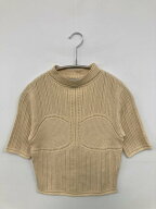 【中古】mame kurogouchi マメクロゴウチ ニット/セーター S ベージュ ニット コットン ナイロン 無地 シ…